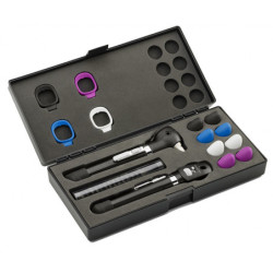 SET COMPLET OTOSCOPE + OPHTALMOSCOPE POCKET LED NOIR