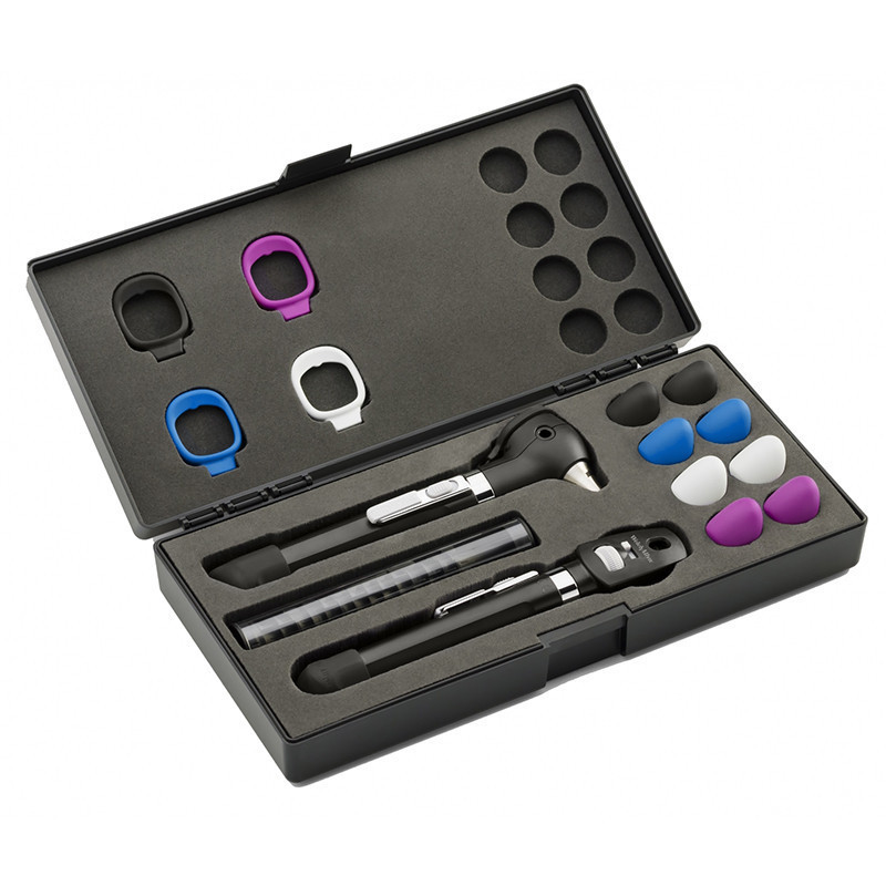 SET COMPLET OTOSCOPE + OPHTALMOSCOPE POCKET LED NOIR