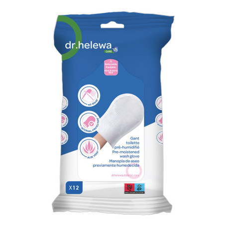 GANTS DE TOILETTE HUMIDES AVEC FILM DE PROTECTION CORPS