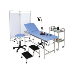 KIT CABINET HOLTEX INOX: DIVAN+TABOURET+MARCHEPIED 2 MARCHES