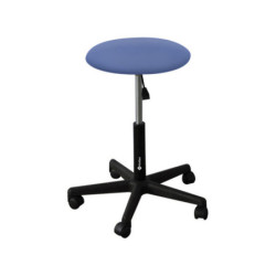 TABOURET REGLABLE 5 ROULETTES PIEDS NYLON-BLEU LAVANDE