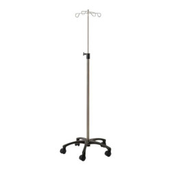 PORTE-SÉRUM 320 4 CROCHETS - BASE INOX