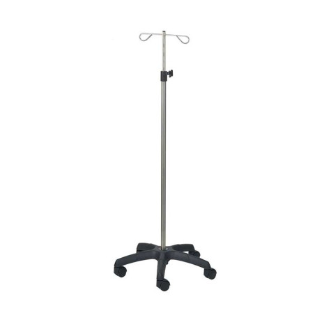 PORTE-SÉRUM 320 2 CROCHETS - BASE ABS NOIR