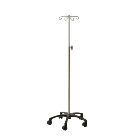 PORTE-SÉRUM 320 4 CROCHETS - BASE ALUMINIUM