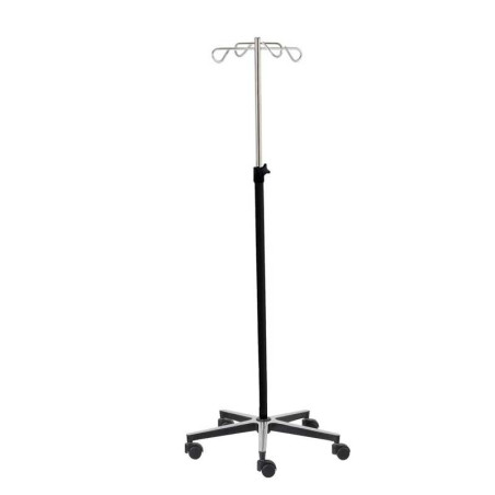 PORTE-SÉRUM 320 4 CROCHETS - BASE ALUMINIUM